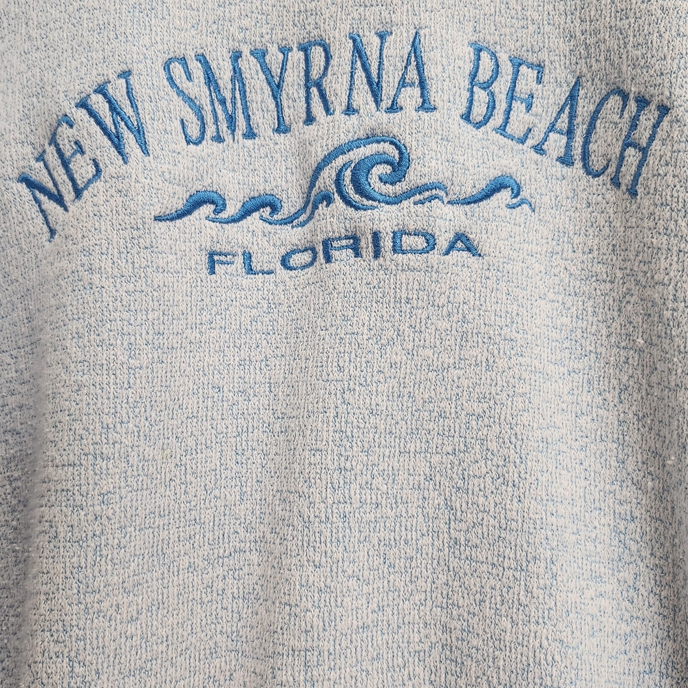 Pacific & Co NEW SMYRNA BEACH Embroidered Terry Textured Sweatshirt - Medium - Picture 4 of 7